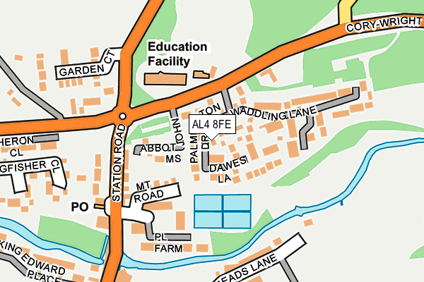 AL4 8FE map - OS OpenMap – Local (Ordnance Survey)