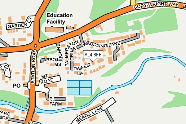 AL4 8FF map - OS OpenMap – Local (Ordnance Survey)