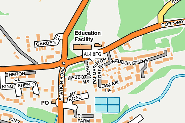 AL4 8FG map - OS OpenMap – Local (Ordnance Survey)