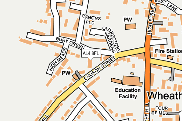 AL4 8FL map - OS OpenMap – Local (Ordnance Survey)