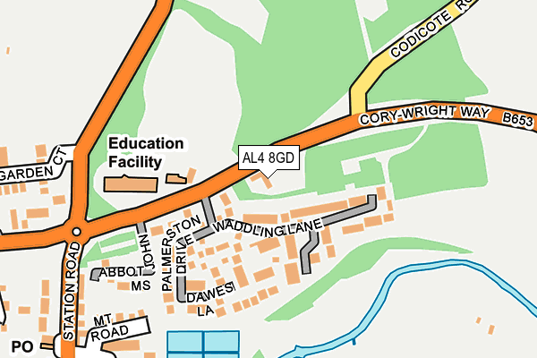 AL4 8GD map - OS OpenMap – Local (Ordnance Survey)