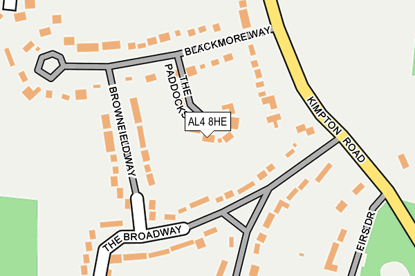 AL4 8HE map - OS OpenMap – Local (Ordnance Survey)