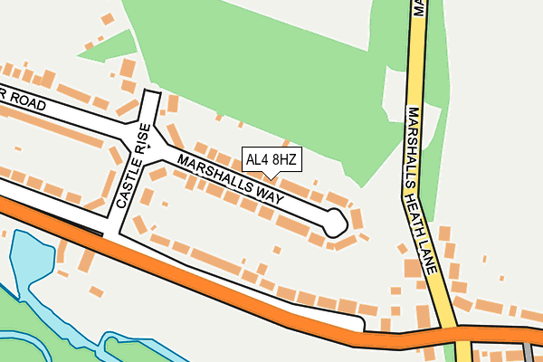 AL4 8HZ map - OS OpenMap – Local (Ordnance Survey)