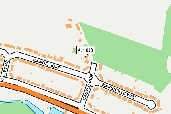AL4 8JB map - OS OpenMap – Local (Ordnance Survey)