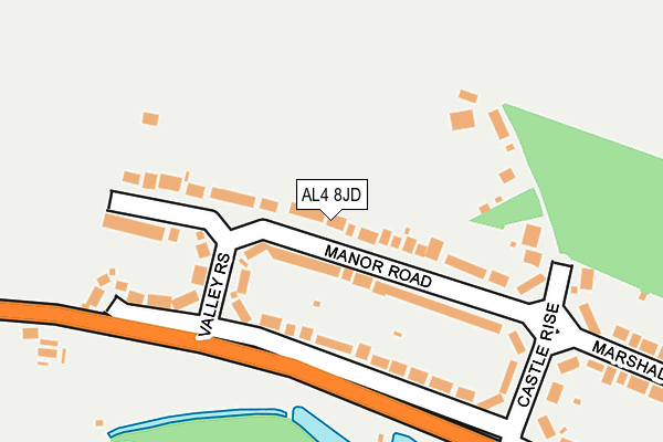 AL4 8JD map - OS OpenMap – Local (Ordnance Survey)