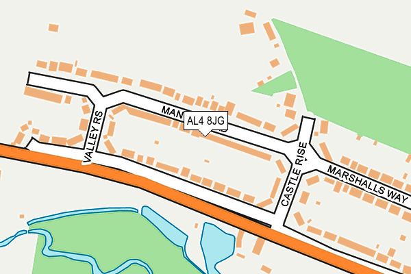 AL4 8JG map - OS OpenMap – Local (Ordnance Survey)