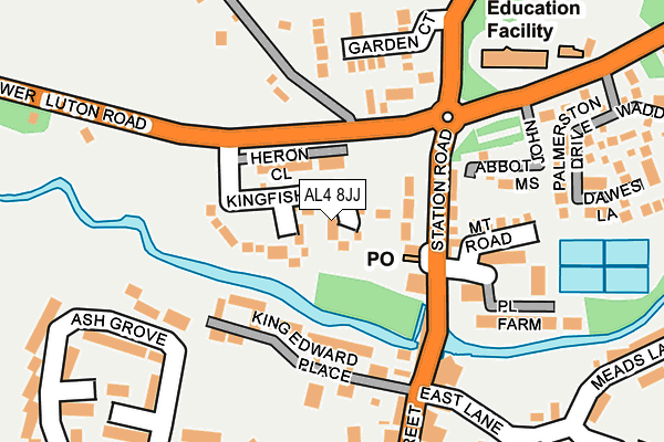 AL4 8JJ map - OS OpenMap – Local (Ordnance Survey)