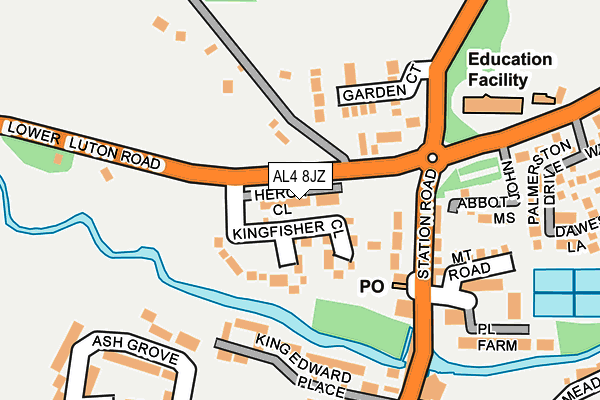 AL4 8JZ map - OS OpenMap – Local (Ordnance Survey)