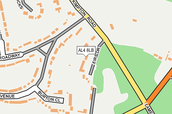 AL4 8LB map - OS OpenMap – Local (Ordnance Survey)