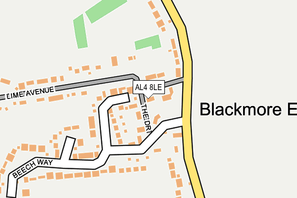 AL4 8LE map - OS OpenMap – Local (Ordnance Survey)