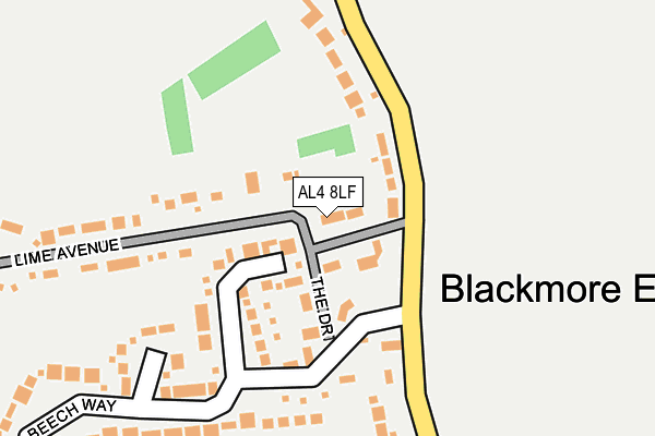 AL4 8LF map - OS OpenMap – Local (Ordnance Survey)