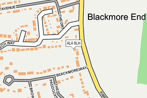 AL4 8LH map - OS OpenMap – Local (Ordnance Survey)