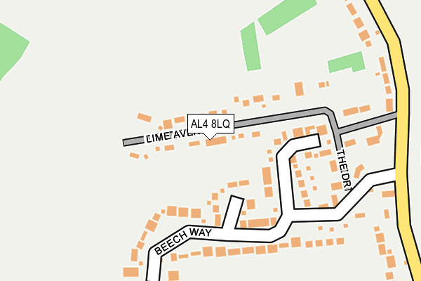 AL4 8LQ map - OS OpenMap – Local (Ordnance Survey)