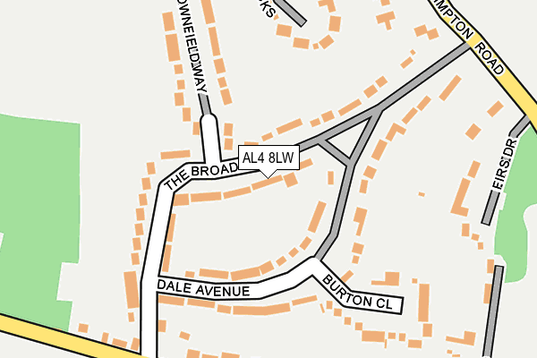 AL4 8LW map - OS OpenMap – Local (Ordnance Survey)
