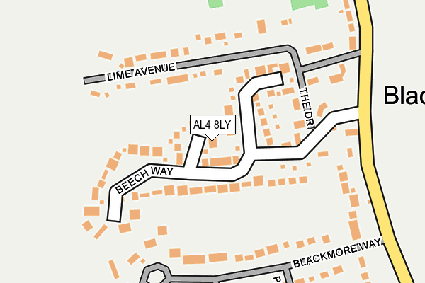 AL4 8LY map - OS OpenMap – Local (Ordnance Survey)