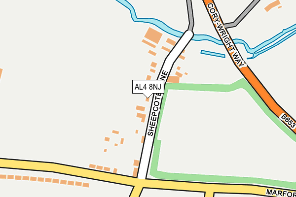 AL4 8NJ map - OS OpenMap – Local (Ordnance Survey)