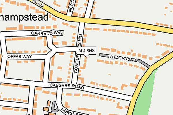 AL4 8NS map - OS OpenMap – Local (Ordnance Survey)