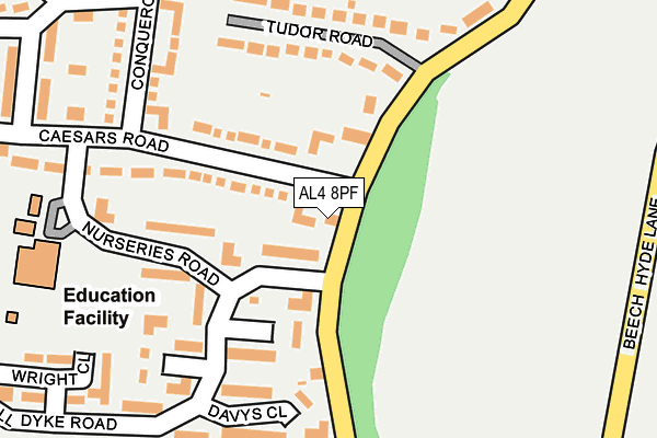 AL4 8PF map - OS OpenMap – Local (Ordnance Survey)