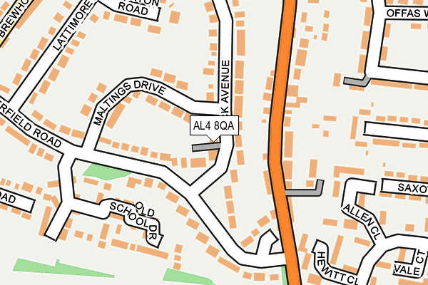 AL4 8QA map - OS OpenMap – Local (Ordnance Survey)