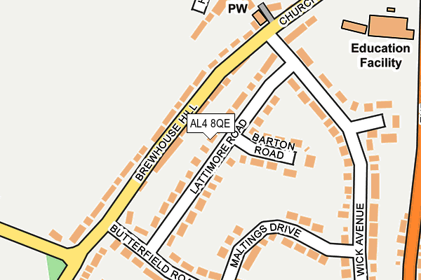 AL4 8QE map - OS OpenMap – Local (Ordnance Survey)