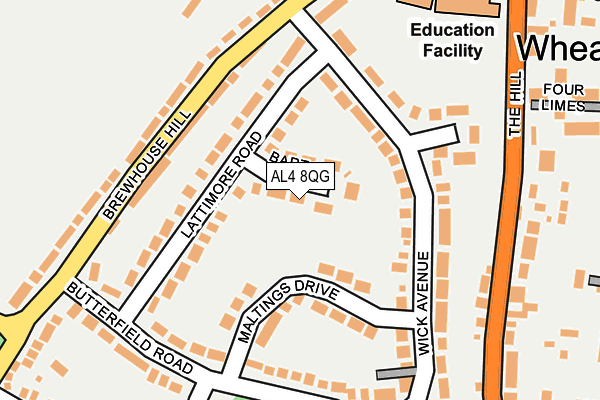 AL4 8QG map - OS OpenMap – Local (Ordnance Survey)