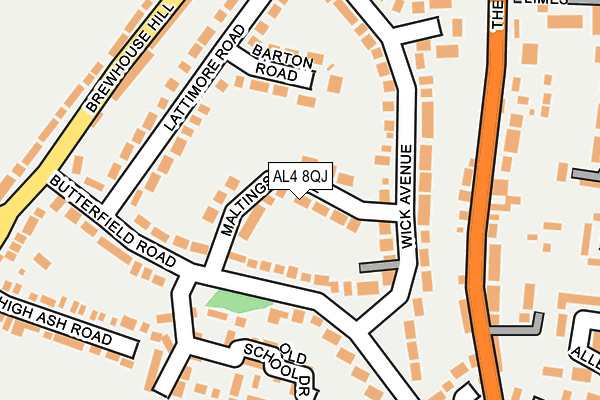 AL4 8QJ map - OS OpenMap – Local (Ordnance Survey)
