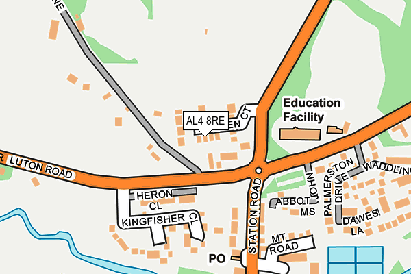 AL4 8RE map - OS OpenMap – Local (Ordnance Survey)