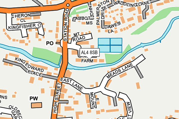 AL4 8SB map - OS OpenMap – Local (Ordnance Survey)