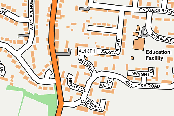AL4 8TH map - OS OpenMap – Local (Ordnance Survey)
