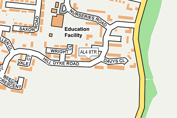 AL4 8TR map - OS OpenMap – Local (Ordnance Survey)