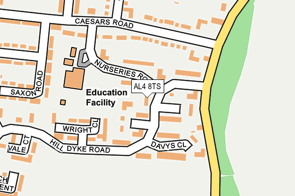 AL4 8TS map - OS OpenMap – Local (Ordnance Survey)