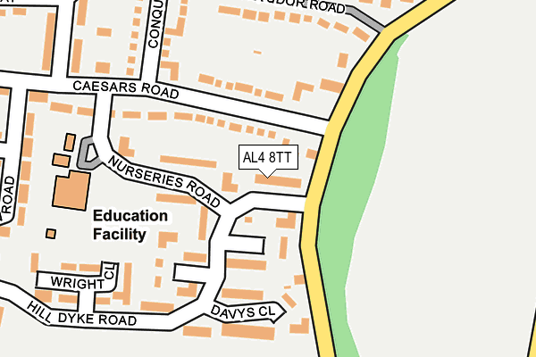 AL4 8TT map - OS OpenMap – Local (Ordnance Survey)
