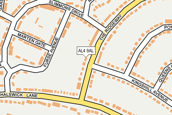 AL4 9AL map - OS OpenMap – Local (Ordnance Survey)