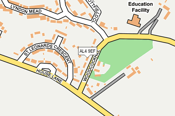AL4 9EF map - OS OpenMap – Local (Ordnance Survey)