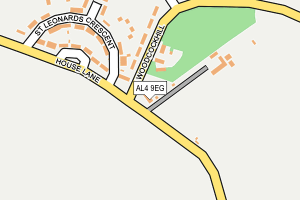 AL4 9EG map - OS OpenMap – Local (Ordnance Survey)