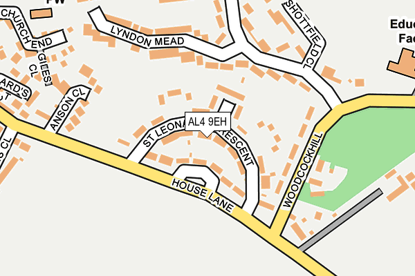 AL4 9EH map - OS OpenMap – Local (Ordnance Survey)