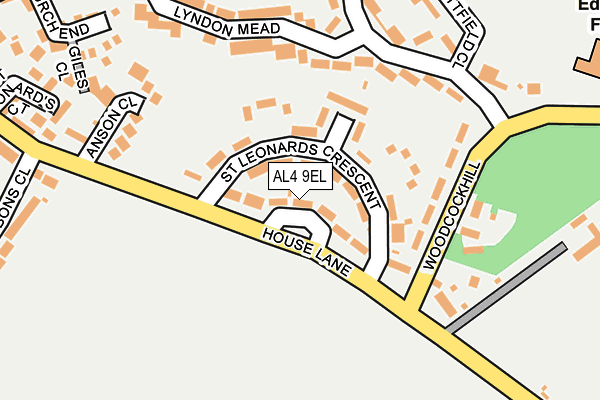 AL4 9EL map - OS OpenMap – Local (Ordnance Survey)