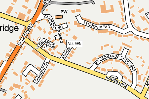 AL4 9EN map - OS OpenMap – Local (Ordnance Survey)