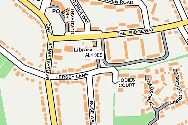 AL4 9ES map - OS OpenMap – Local (Ordnance Survey)