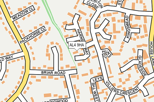 AL4 9HA map - OS OpenMap – Local (Ordnance Survey)