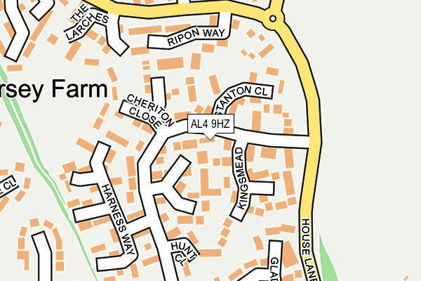 AL4 9HZ map - OS OpenMap – Local (Ordnance Survey)