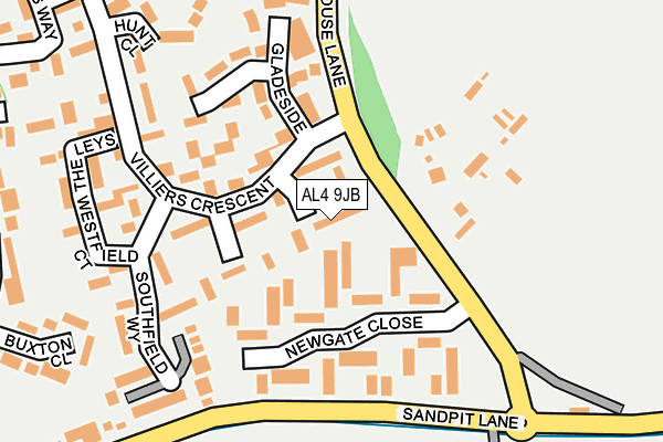 AL4 9JB map - OS OpenMap – Local (Ordnance Survey)