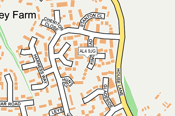 AL4 9JG map - OS OpenMap – Local (Ordnance Survey)