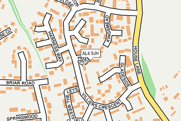 AL4 9JH map - OS OpenMap – Local (Ordnance Survey)