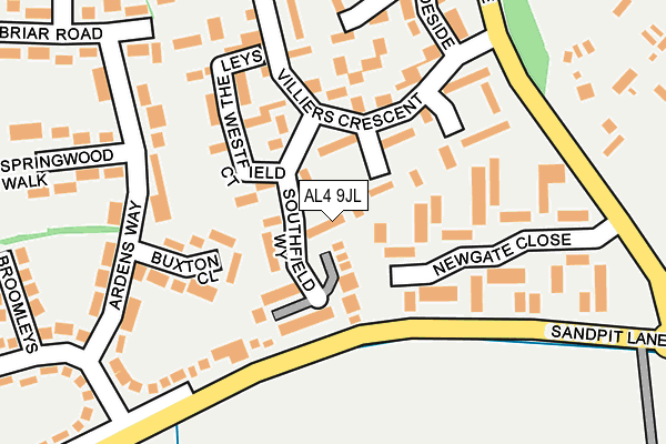 AL4 9JL map - OS OpenMap – Local (Ordnance Survey)