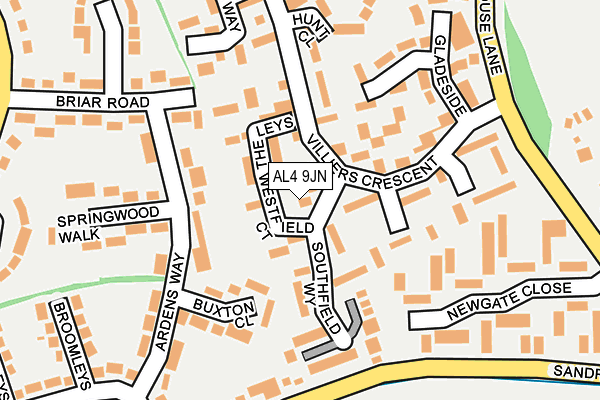 AL4 9JN map - OS OpenMap – Local (Ordnance Survey)
