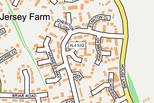 AL4 9JQ map - OS OpenMap – Local (Ordnance Survey)