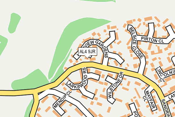 AL4 9JR map - OS OpenMap – Local (Ordnance Survey)
