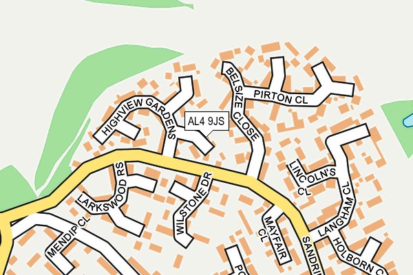 AL4 9JS map - OS OpenMap – Local (Ordnance Survey)