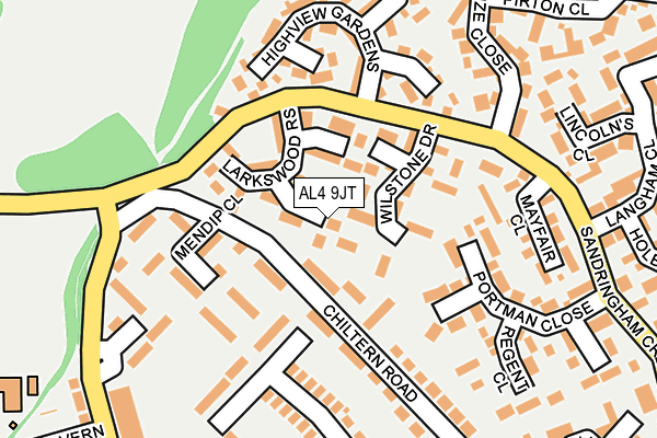 AL4 9JT map - OS OpenMap – Local (Ordnance Survey)